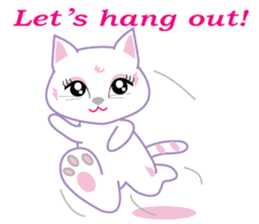 A Japanese cute cat sticker #8437283