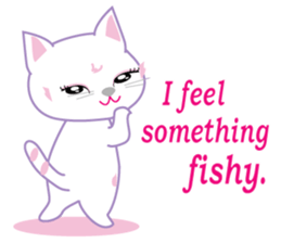 A Japanese cute cat sticker #8437284