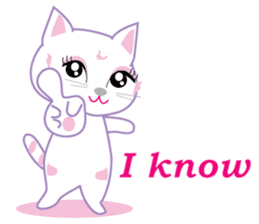 A Japanese cute cat sticker #8437286