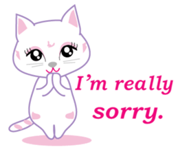 A Japanese cute cat sticker #8437291