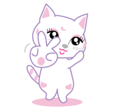 A Japanese cute cat sticker #8437295