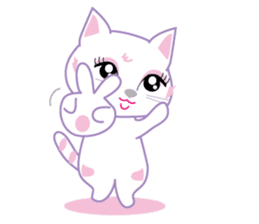 A Japanese cute cat sticker #8437295