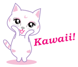A Japanese cute cat sticker #8437296