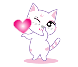 A Japanese cute cat sticker #8437297