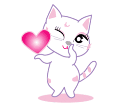 A Japanese cute cat sticker #8437297