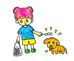 Pink Hair Girl  by KidG6 sticker #8438222