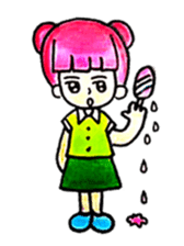 Pink Hair Girl  by KidG6 sticker #8438224