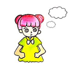 Pink Hair Girl  by KidG6 sticker #8438236