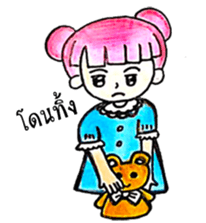 Pink Hair Girl  by KidG6 sticker #8438242