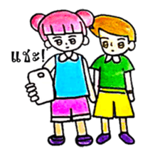 Pink Hair Girl by KidG6 sticker #8438244