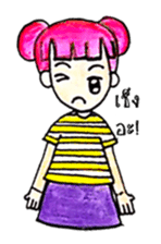 Pink Hair Girl  by KidG6 sticker #8438256