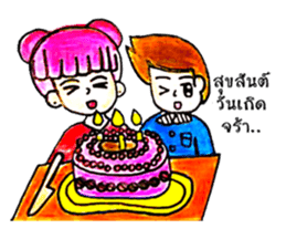 Pink Hair Girl by KidG6 sticker #8438257