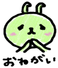 Cute rabbit face sticker #8440543