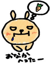 Cute rabbit face sticker #8440546