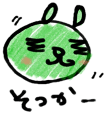 Cute rabbit face sticker #8440554