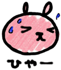 Cute rabbit face sticker #8440555