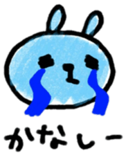 Cute rabbit face sticker #8440560