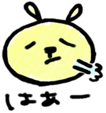 Cute rabbit face sticker #8440561