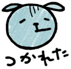 Cute rabbit face sticker #8440562