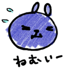Cute rabbit face sticker #8440567