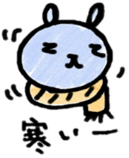 Cute rabbit face sticker #8440571