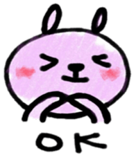 Cute rabbit face sticker #8440572