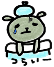 Cute rabbit face sticker #8440578