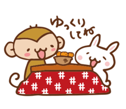 SARUO and USAMI 7 Christmas and New Year sticker #8441514