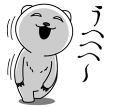 The bear which writes skillfully sticker #8441543