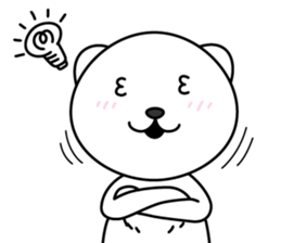 The bear which writes skillfully sticker #8441571