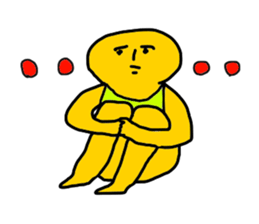 yellow muscle sticker sticker #8442713