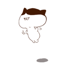 Cat of strange hairstyle sticker #8443619