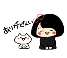 Maki-Chan and cat Fukushima dialect sticker #8444385