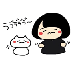 Maki-Chan and cat Fukushima dialect sticker #8444387