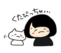 Maki-Chan and cat Fukushima dialect sticker #8444388