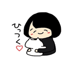 Maki-Chan and cat Fukushima dialect sticker #8444407