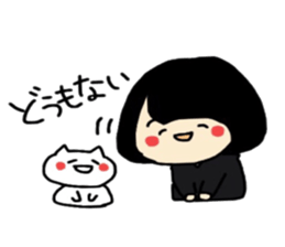 Maki-Chan and cat Fukushima dialect2 sticker #8444581