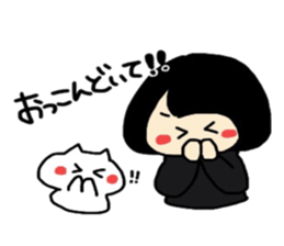 Maki-Chan and cat Fukushima dialect2 sticker #8444582