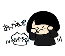 Maki-Chan and cat Fukushima dialect2 sticker #8444585