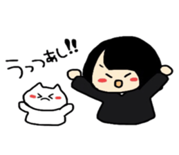 Maki-Chan and cat Fukushima dialect2 sticker #8444586