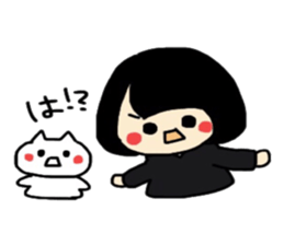 Maki-Chan and cat Fukushima dialect2 sticker #8444587