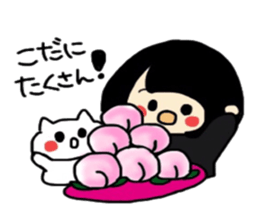 Maki-Chan and cat Fukushima dialect2 sticker #8444590