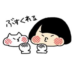 Maki-Chan and cat Fukushima dialect2 sticker #8444601