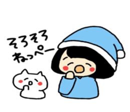 Maki-Chan and cat Fukushima dialect2 sticker #8444607