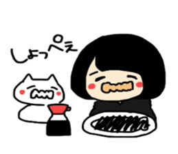 Maki-Chan and cat Fukushima dialect2 sticker #8444609