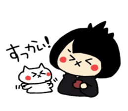 Maki-Chan and cat Fukushima dialect2 sticker #8444610