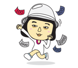 A girl short money sticker #8445308