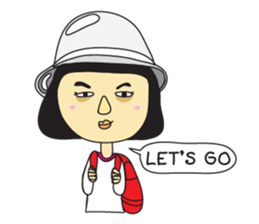 A girl short money sticker #8445309