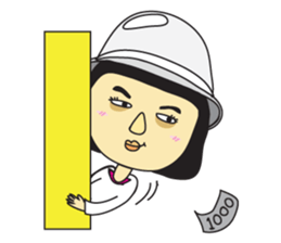 A girl short money sticker #8445312