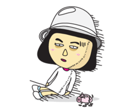 A girl short money sticker #8445316